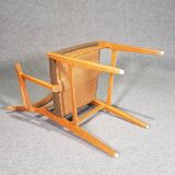 Set of 4 German cow horn dining armchairs by Lübke, 1950s, extremely rare