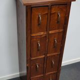 Apothecary or industrial workshop cabinet in pine Netherlands 1930