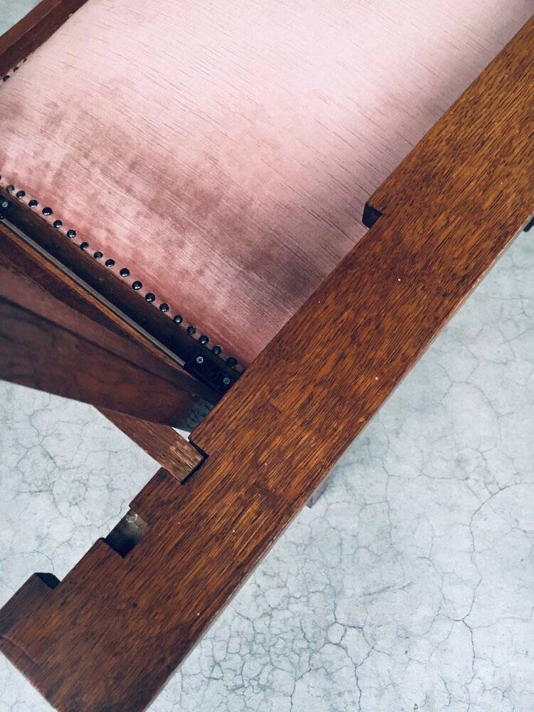 Dutch Art Deco Modernist Reclining Grand Armchair, Netherlands, 1920s