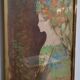 Lithograpgie portrait d une jeune femme