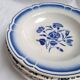 Vintage blue soup plates