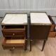 Pair of Louis XVI style bedside tables in mahogany