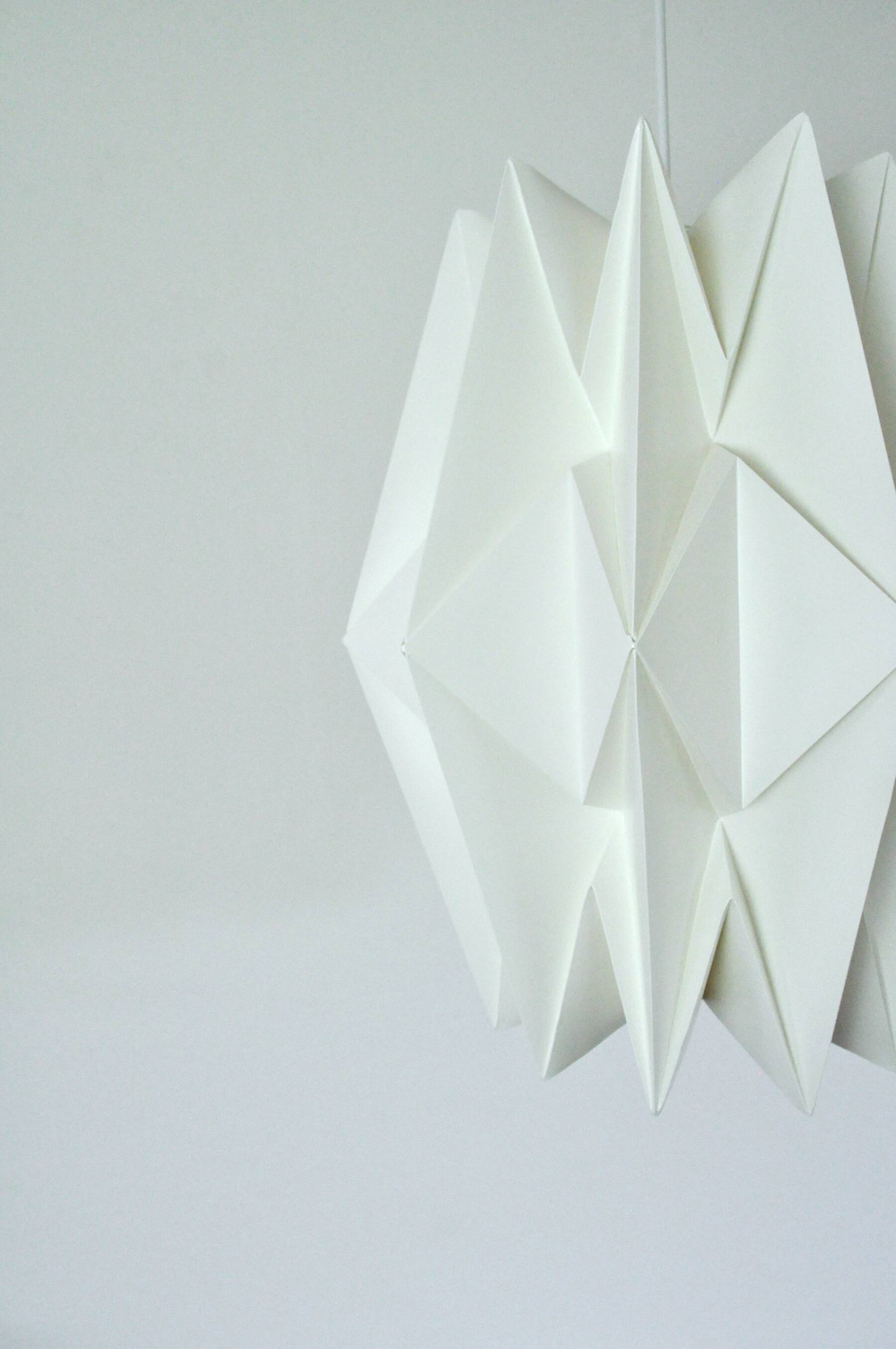 Large Le Klint hand-pleated hanging lamp by Peter Hvidt & Orla Mølgaard-Nielsen