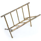 Brass Bamboo Magazine Rack ★ 50s 60s 70s Mid Century Modern Danish Design