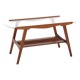 Coffee Table with Glass and Magazine Holder - mid century dutch design