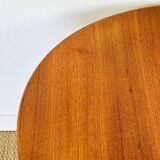 Scandinavian round teak dining table 1960