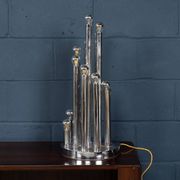 Vintage 20thc italian chrome multi-light table lamp by reggiani c.1970