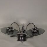 Chrome chandelier, Belid Sweden 1990