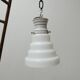 Antique stepped opaline glass pendant light