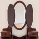Coiffeuse ancienne en bois avec miroir tryptique