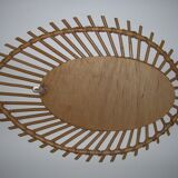 Oval rattan mirror model "almond" 42x62cm