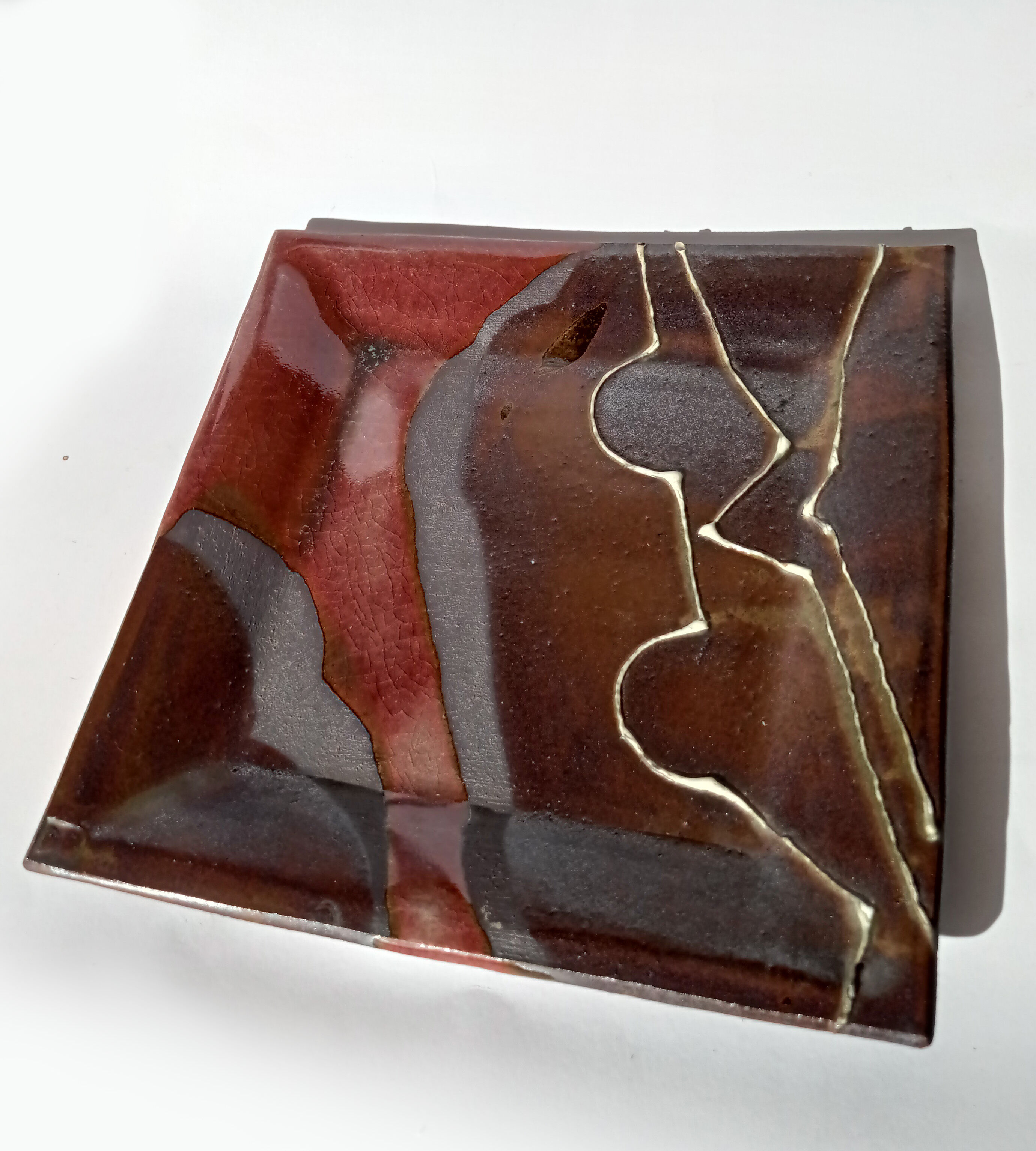 Assiette en grès par Jean Cacheleux