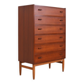 Large Scandinavian teak chest of drawers - Poul Volther - 1960s