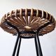 Ensemble de 4 tabourets en rotin pour Rohé Noordwolde, Pays-Bas 1960