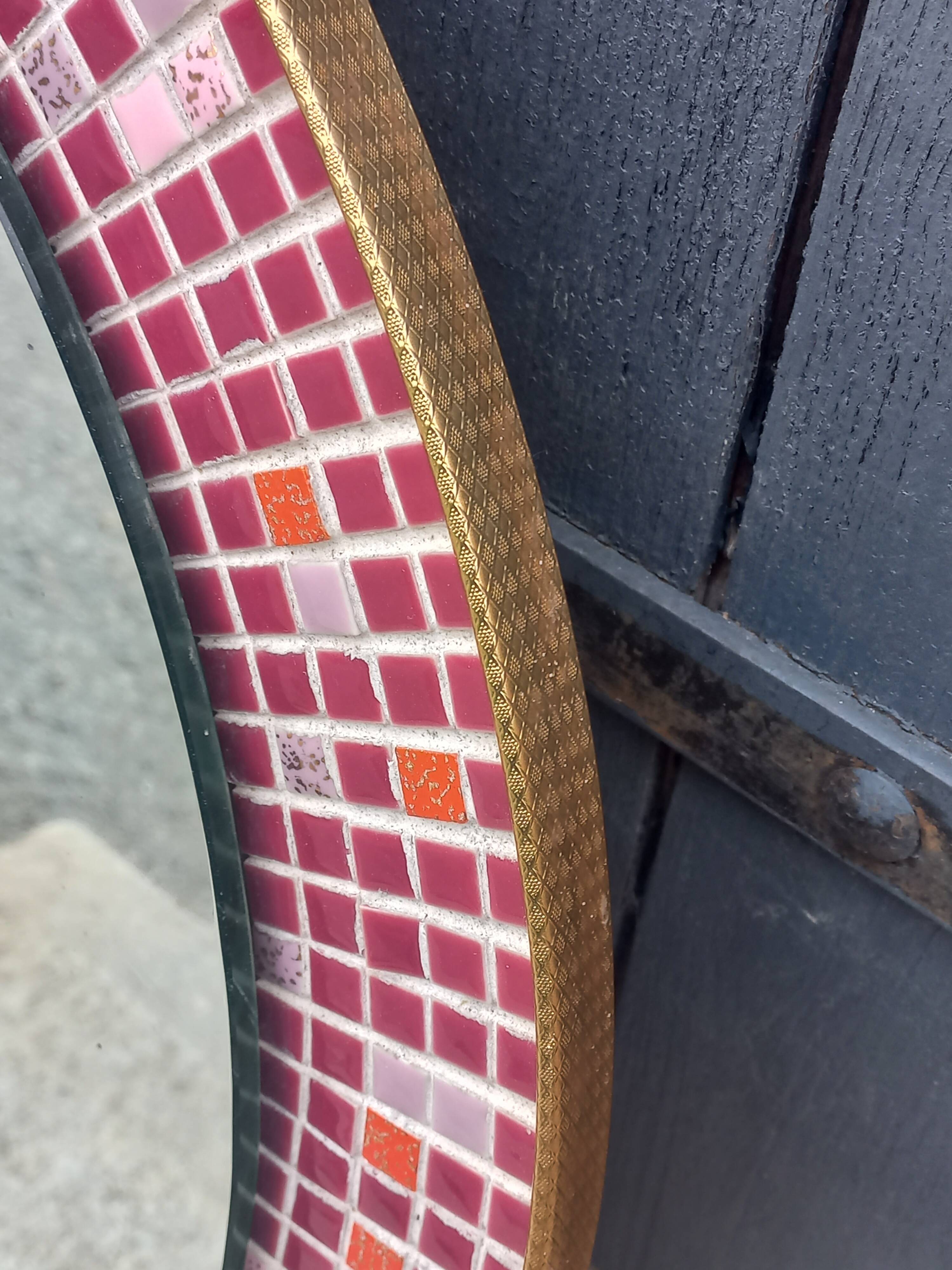 Vintage ceramic mirror from the 1960s.