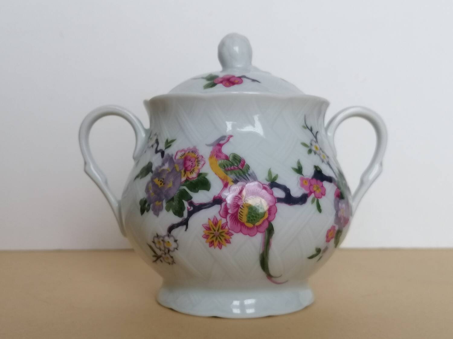 Bernardaud coffee service Limoges birds flowers