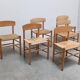 Ensemble précoce de 6 chaises de salle à manger 'J39' par Børge Mogensen pour FDB Møbler, 1947