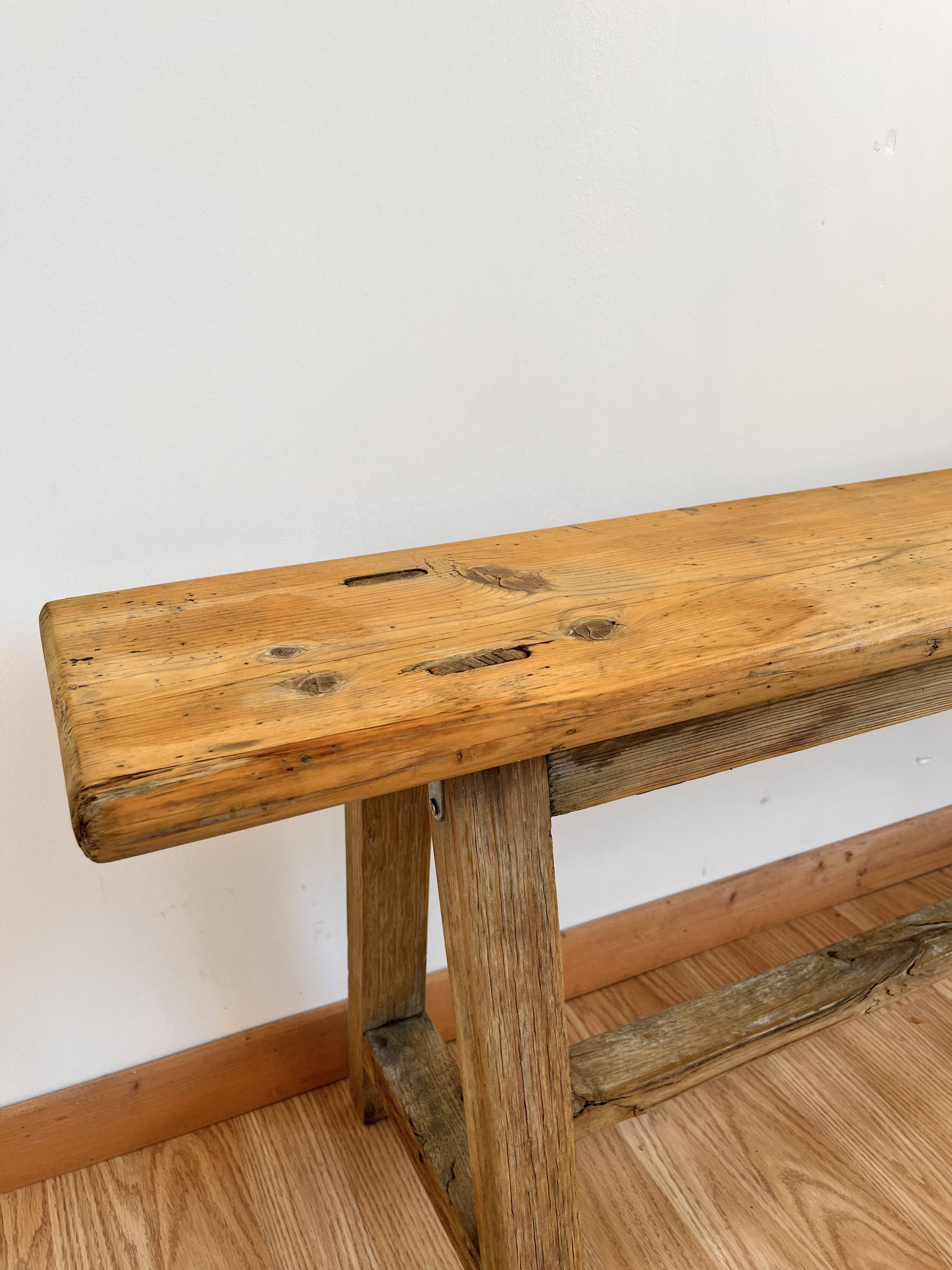 Wooden bench