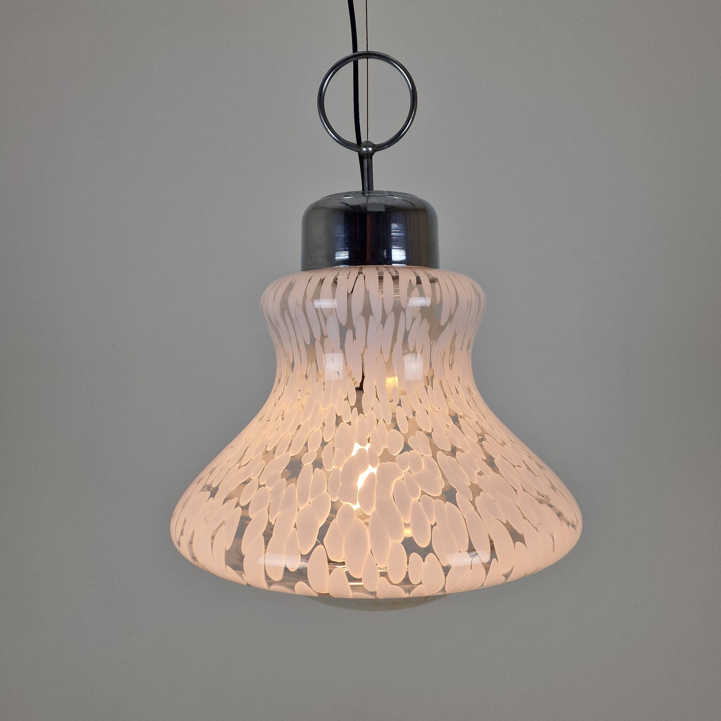 Large Murano Glass Pendant Light by Carlo Nason for Mazzega – Italy 1970's