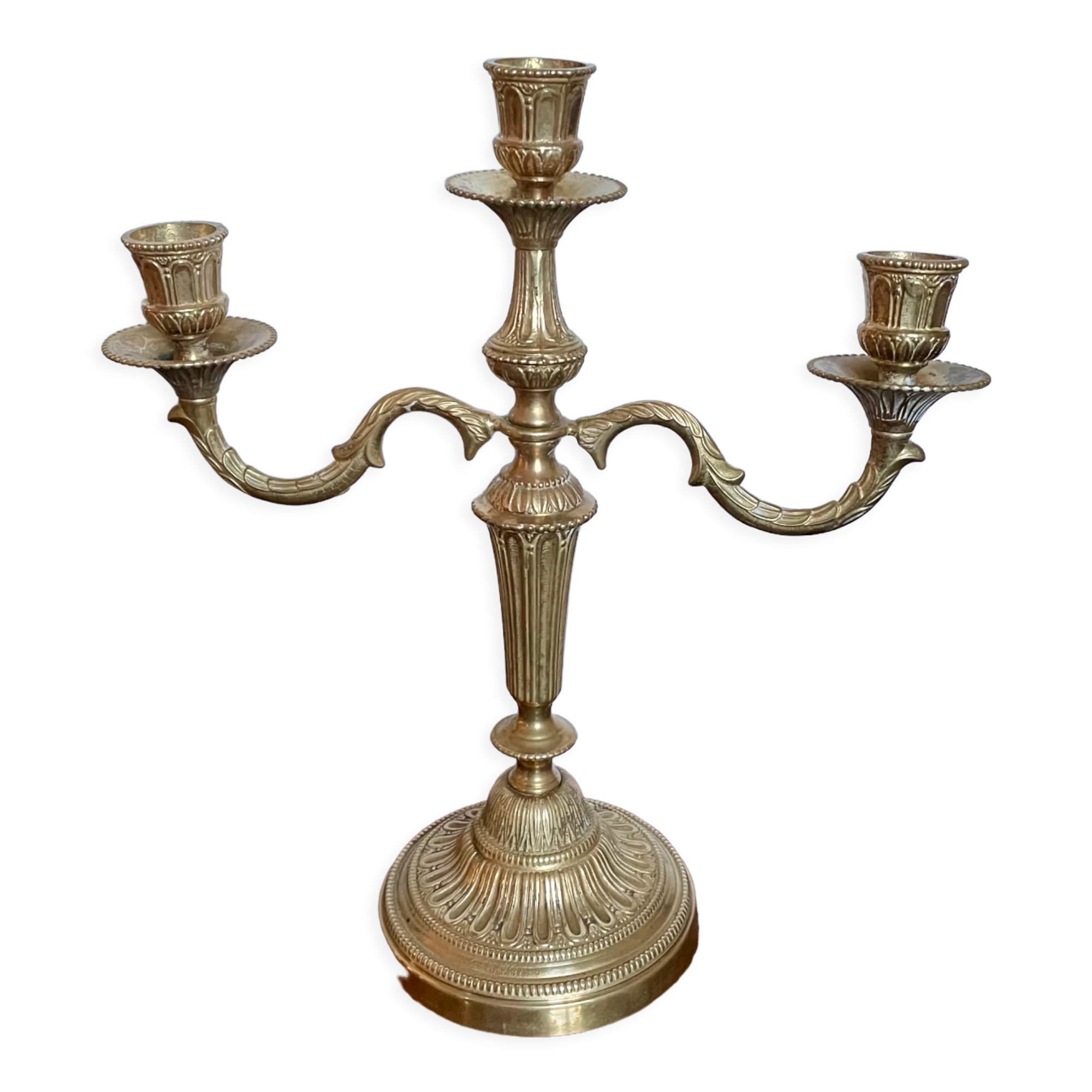 Old brass candlestick