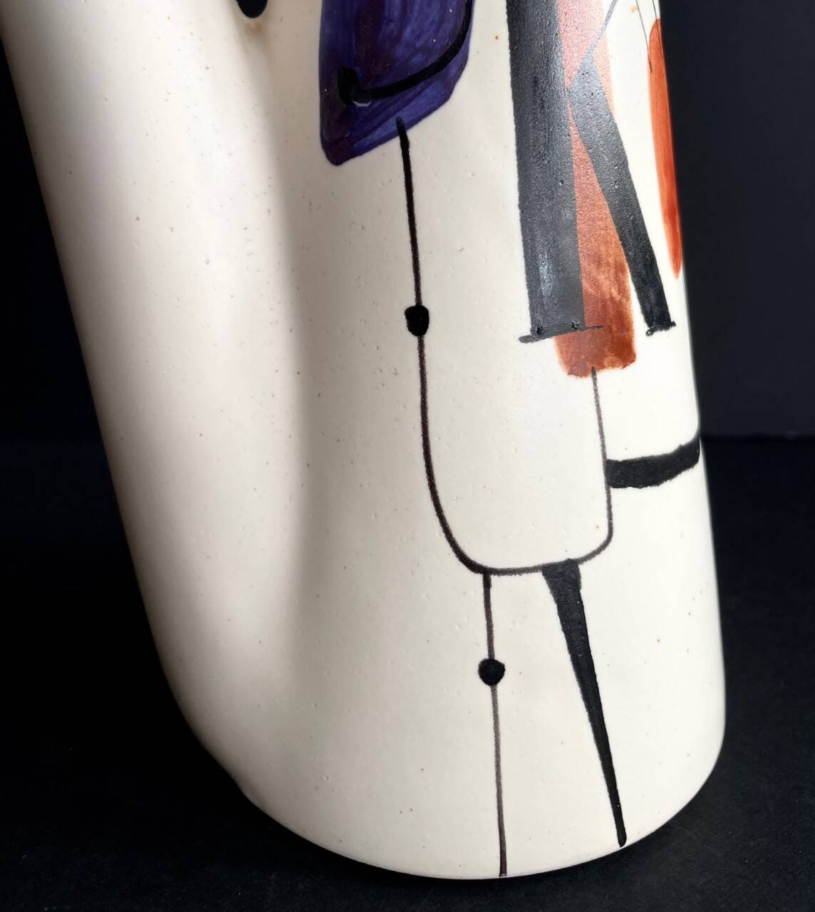 Earthenware “whiskey” bottle by Roger Capron Vallauris