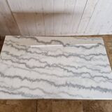 Bistro table marble top & cast iron base