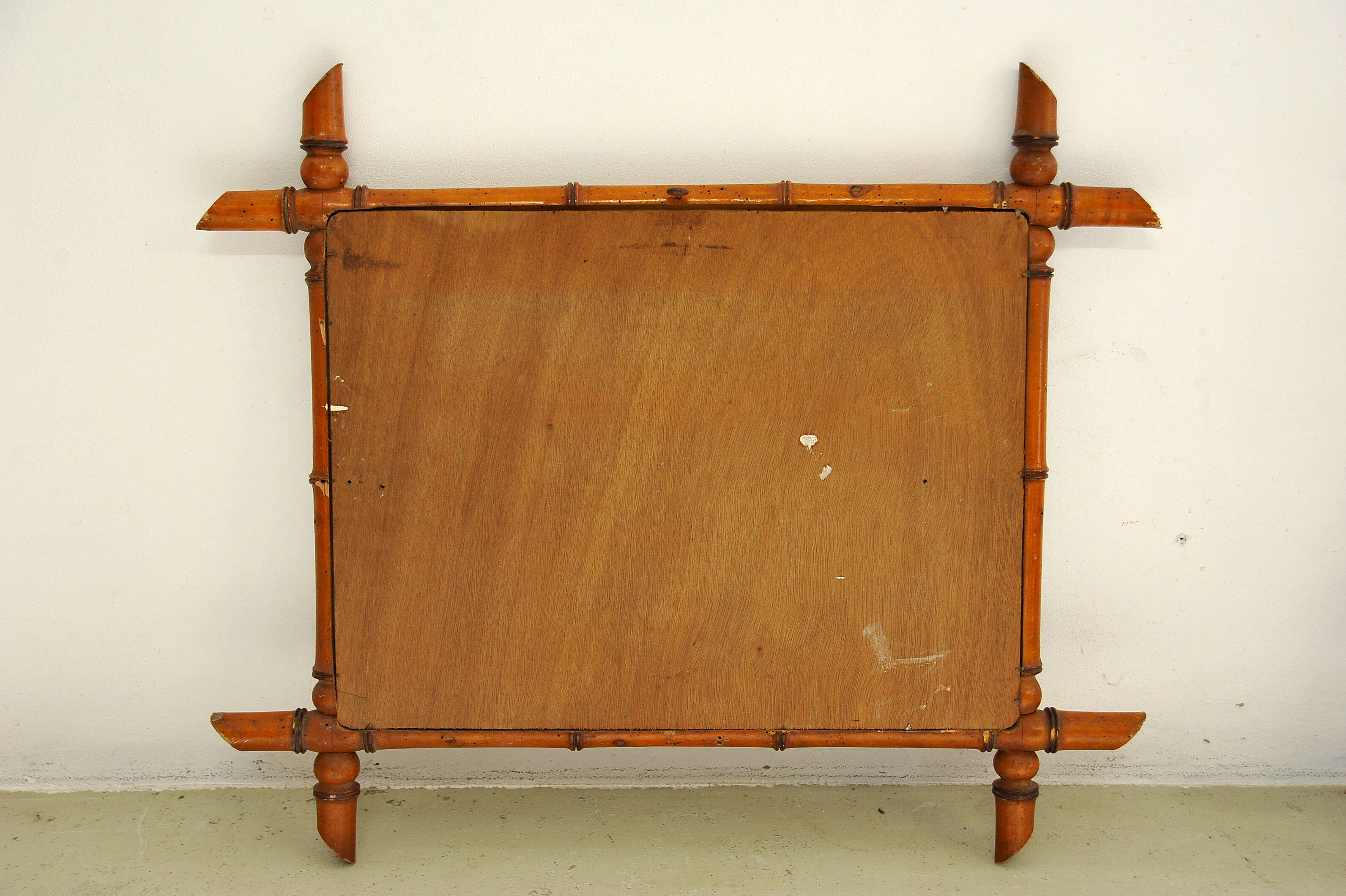 Pair of mirrors called carved wooden bamboo, France, circa 1930