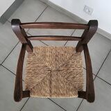 High straw chair for children