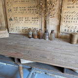 Old work table, draper