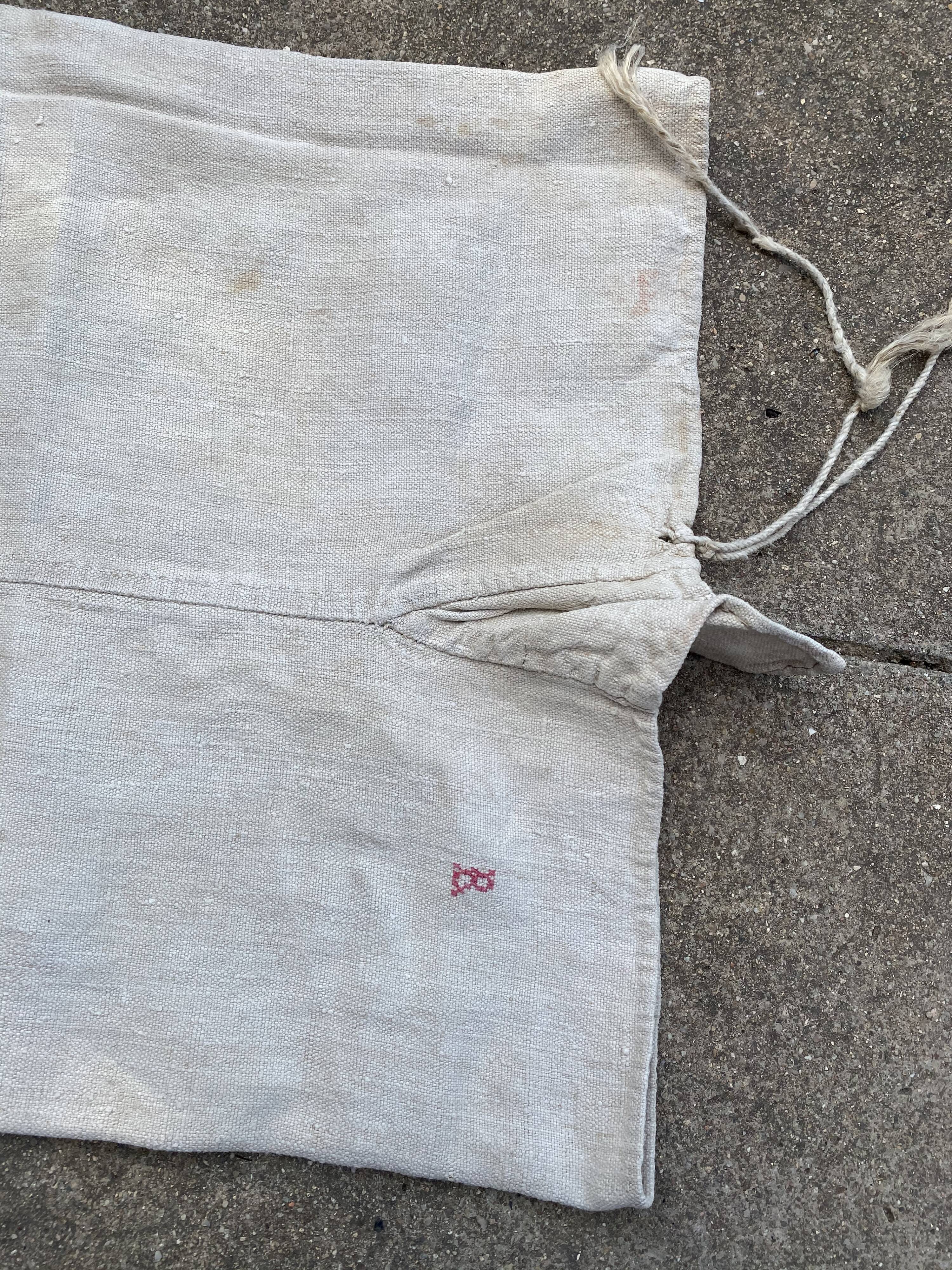 R monogram hemp bag