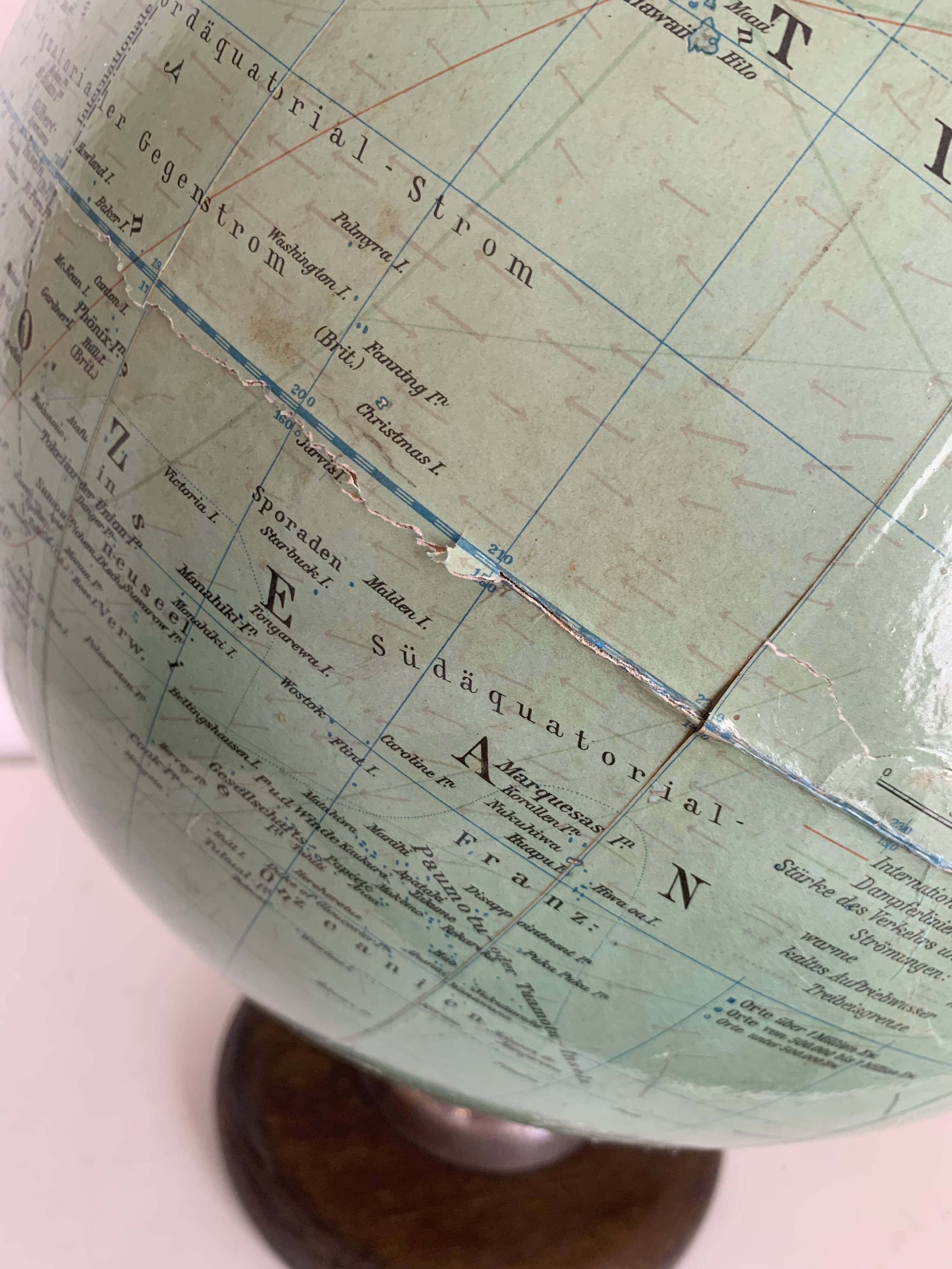 Vintage 1961 Dietrich Reimer Berlin World Globe - 45 cm