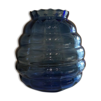 Vase bleu style art deco