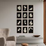 Set of 12 abstract giclee prints, A4