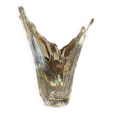 Vase en verre blanc