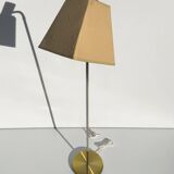 Lampadaire de lecture rétro vintage en laiton par Suède années 1960