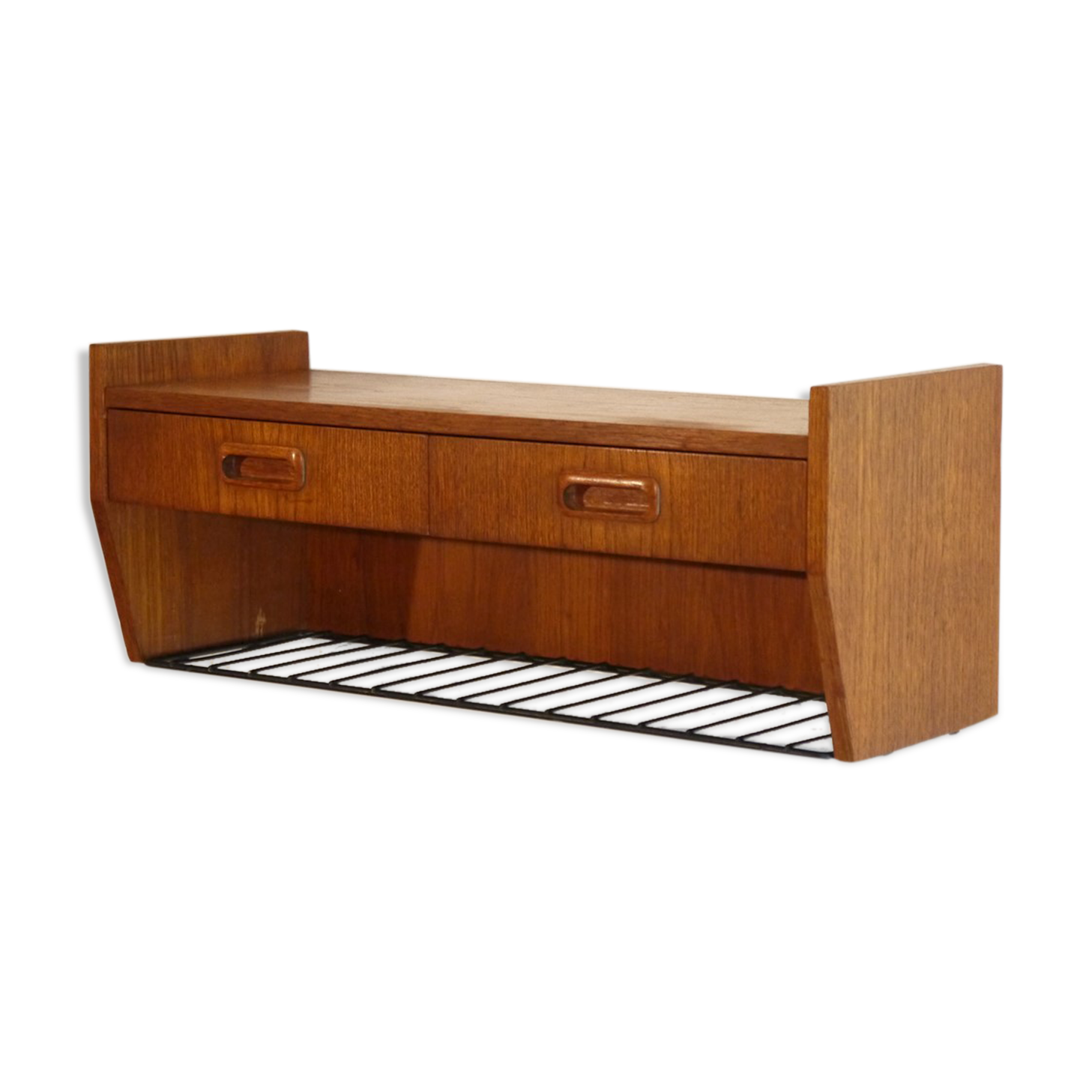 Wall bedside or vintage Scandinavian teak floor 1960