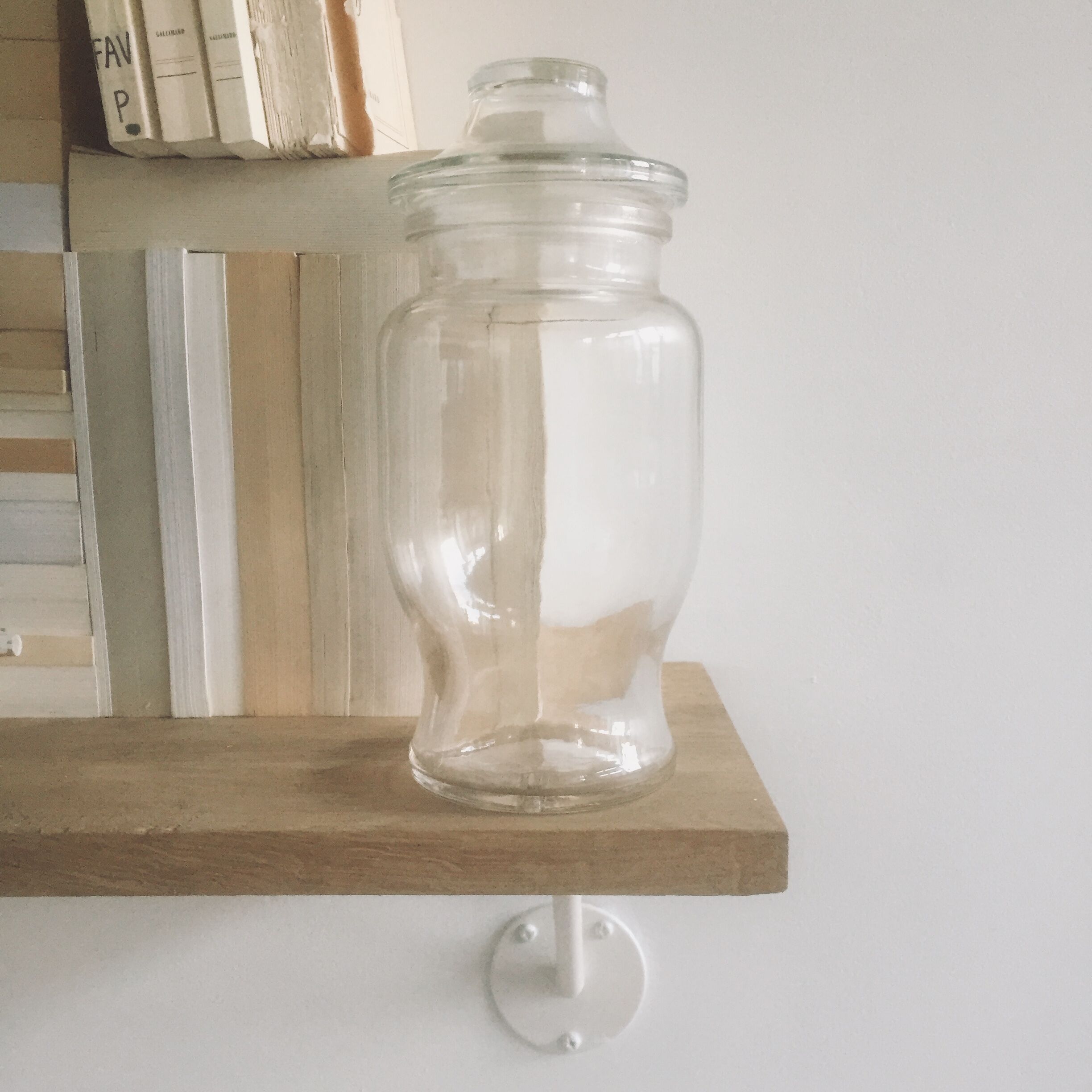 Clear glass jar
