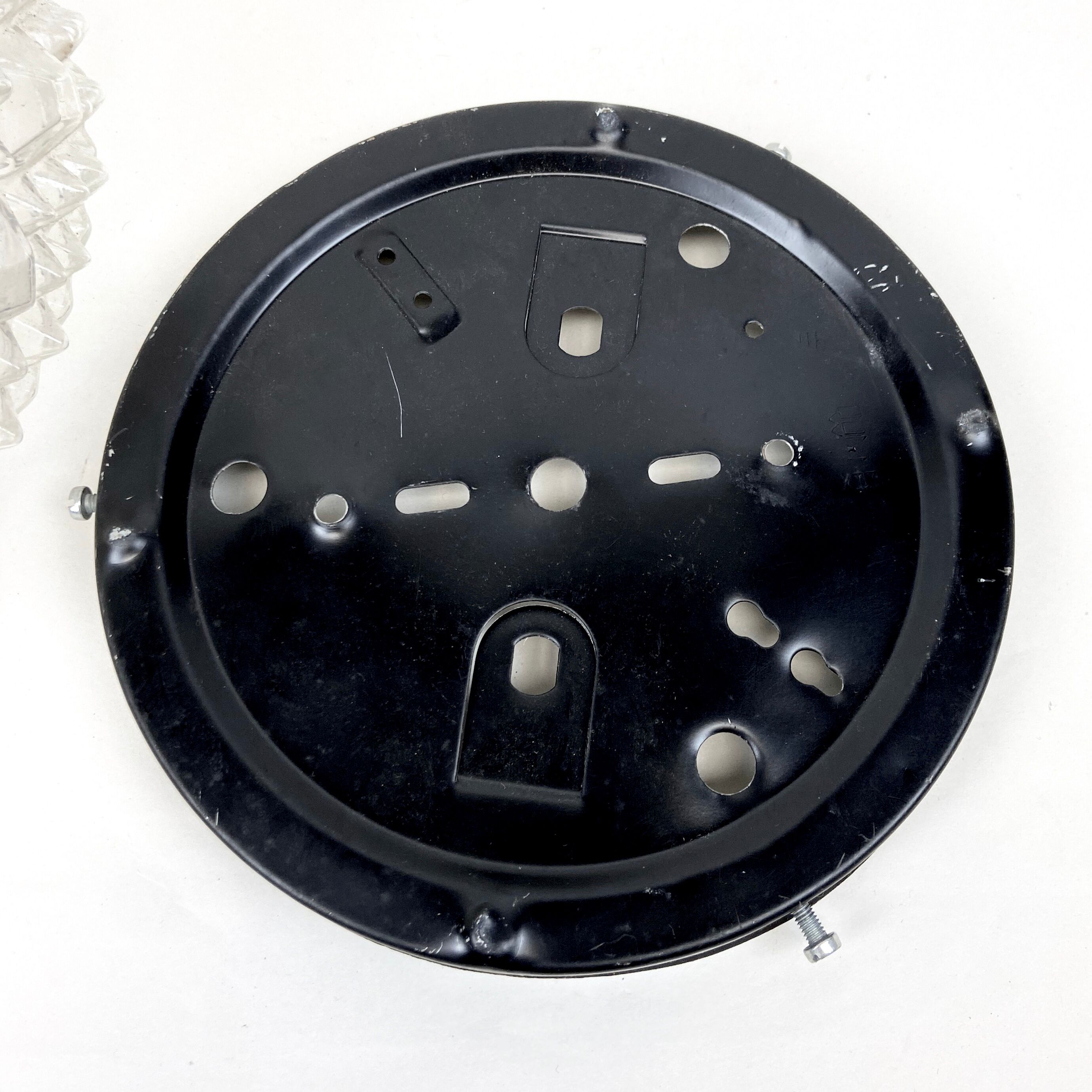 Ceiling lamp or wall lamp in holophanous glass - Ø 24,5 cm
