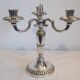 Silver metal candelabra