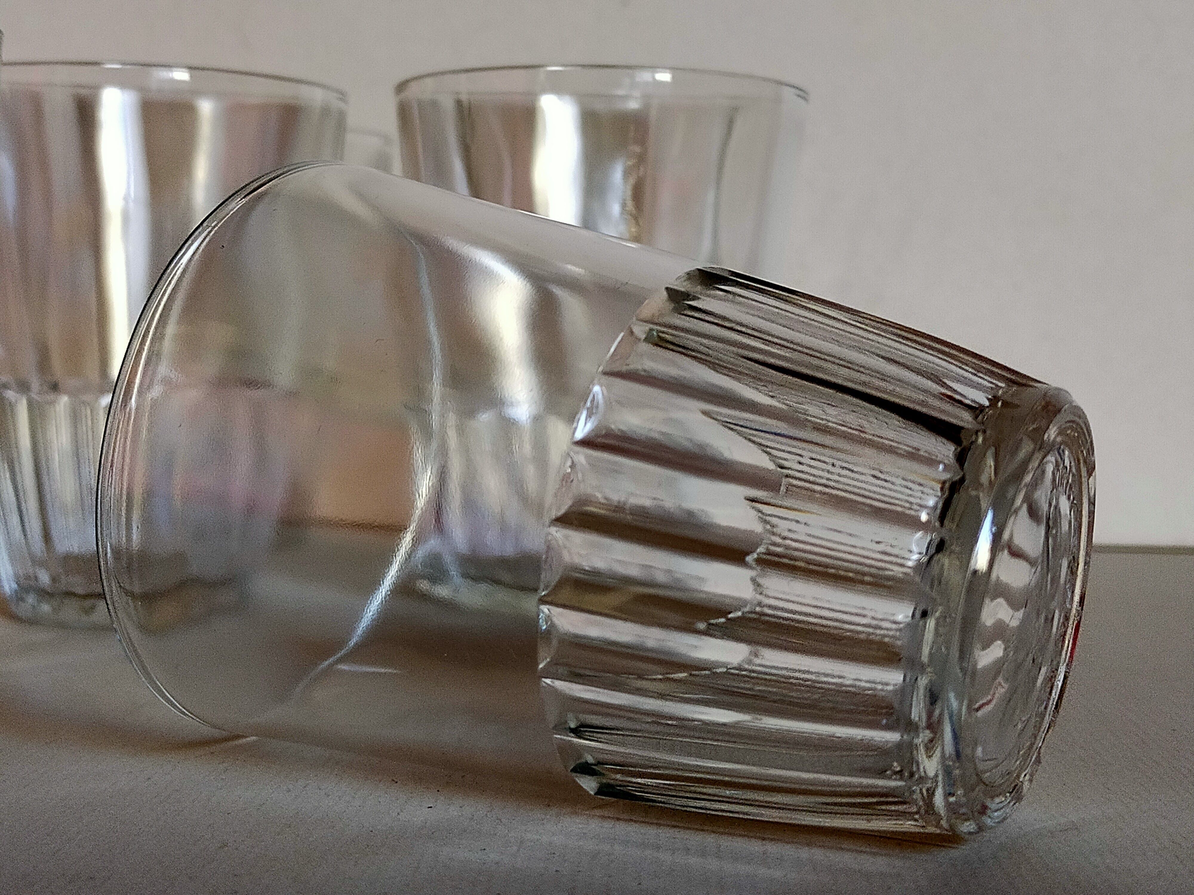 Nine vintage glasses of cider 40s