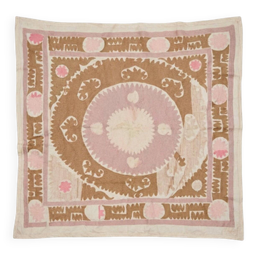 Vintage hand-embroidered tablecloth 136x143 cm