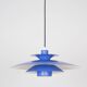 Danish vintage pendant lamp Donau by Kurt Wiborg, Jeka, 1980s