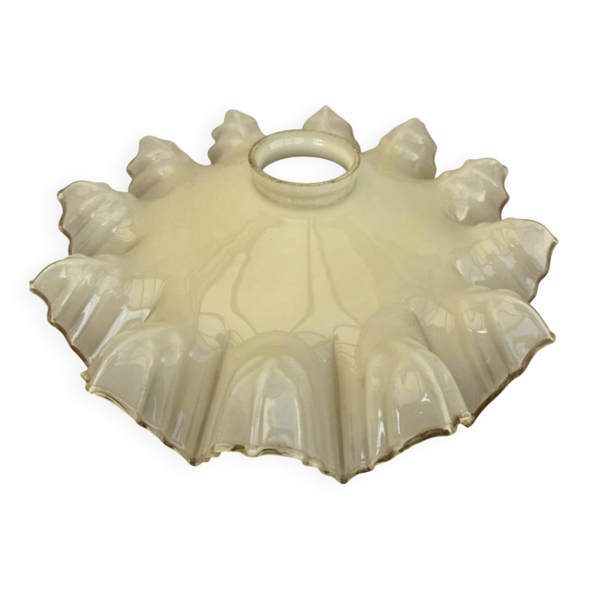 Vintage pleated glass lace lampshade ceiling light