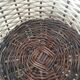 Woven wicker basket with handle