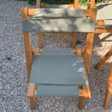 Set of 4 foldable chairs in pine 60s
