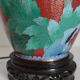 Large cloisonné lamp 77 a 100 cm of H , TBE
