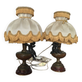 Pair of Auguste Moreau bedside lamps