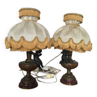 Paire de lampe de chevet Auguste Moreau