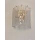 Set of Two Venied-White Alabastro Strips “Listelli” Murano Glass Gold 24k Wall Sconce by SimoEng