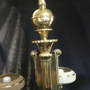 Lustre Art Déco en bronze 6 lumières